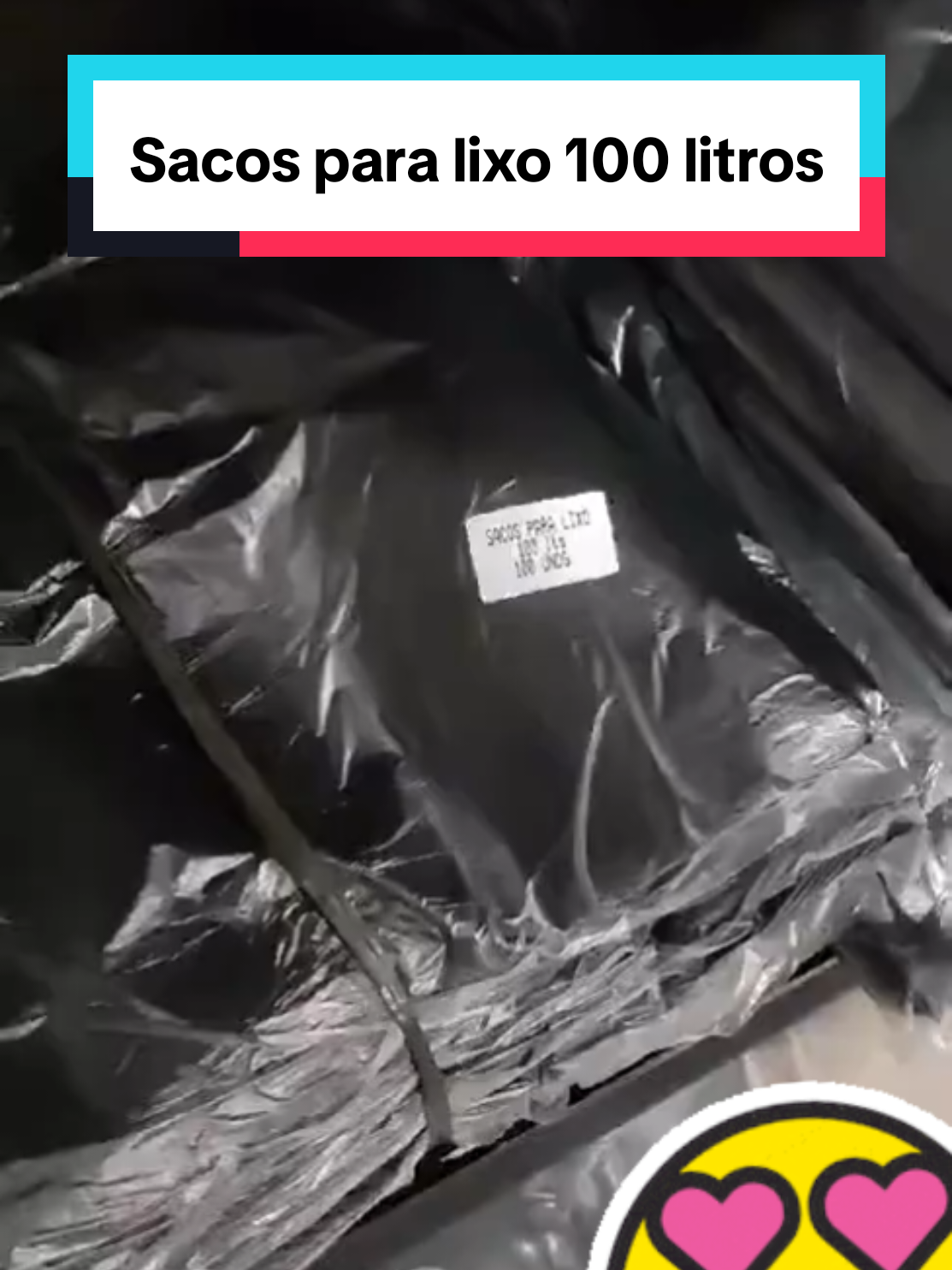 Sacos super resistentes com 100 unidades 😍 Clica na bio e garante o seu!  #saco #casalimpa #limpeza #acheinashopee #foryou 