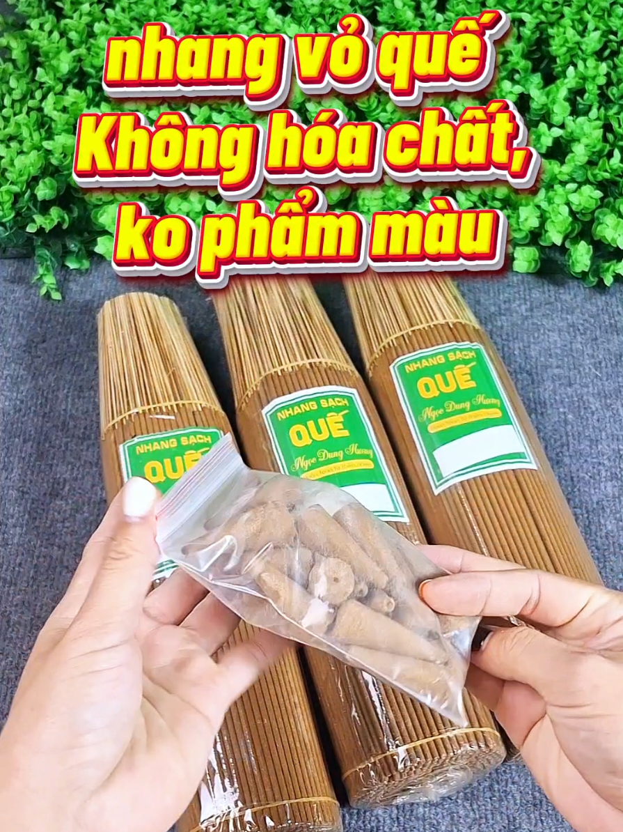 🥰🥰 Combo 3 bó nhang vỏ quế. tặng 20 cái nụ trầm. Nhang 4 tấc thời gian cháy là 60p.  #nhang #nhangsach #nhangvoque #nhangtramhuong #xuhuong 