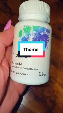 Ferrasorb Thorne , hierro para tu organismo ✨✨✨ #hierro #supplements #tiktokshopcreatorpicks 