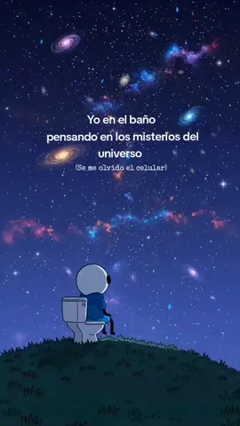 Uno se pone a pensar cosas ahí🚽🌌 . . #animacion #humor #reflexiones 