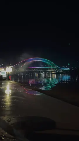 View jembatan mahakam di malam hari 🌆💫 #samarinda #views #sunset #dacoffee #fy 