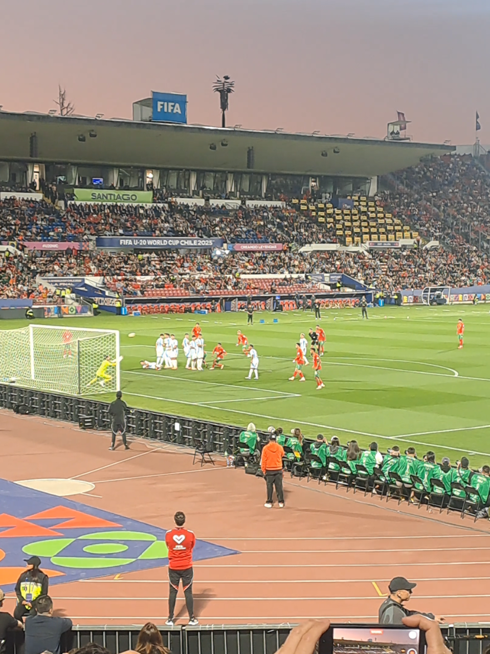 Golazo de Tiro libre de Zabiri para adelantar a Marruecos en la Final del Mundial Sub-20. #marruecos #mundialsub20 #chile #golazo #campeonesdelmundo 
