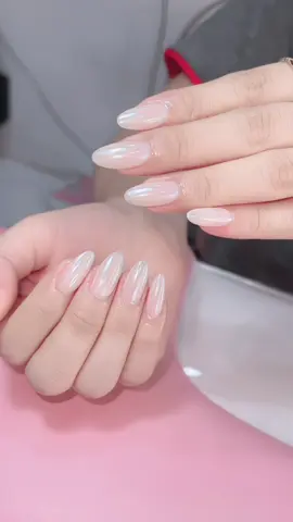 #lilynail màu gạo tráng gương ngọc trai #lilynail 