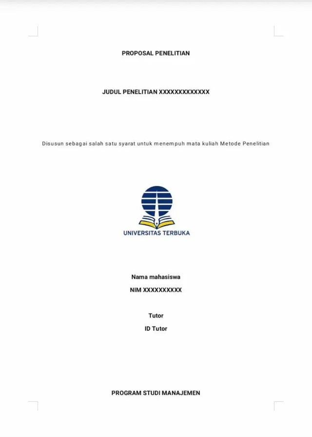 tinggal di sesuaikan aja ya teman teman, dan balik lagi sesuai dari tutor nya masing masing yaa jangan lupa di rapikan juga yah😊 #tuton #metopen #universitasterbuka 