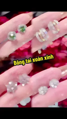Bông tai đính xoàn đẹp xinh😍#thanhtrungdiamond #longngocluxury #bongtaikimcuong #bongtainu #bongtai 
