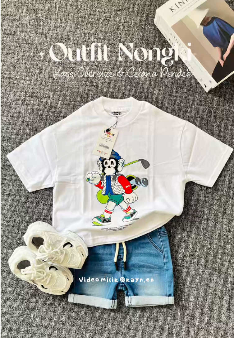 Kaos oversize & celana pendek jeans udah paling cakepp😍🫶🏻#outfitideas #outfitanaklakilaki #ootdanakcowok #fyp 