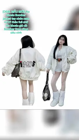#xuhuongtiktok [DEAL MẪU Mới]Áo khoác bomber jacket tay nhún nam nữ V1 thêu full chữ -Áo khoác gió Bomber du from rộng siêu xinh #CapCut #xuhuongtiktok 
