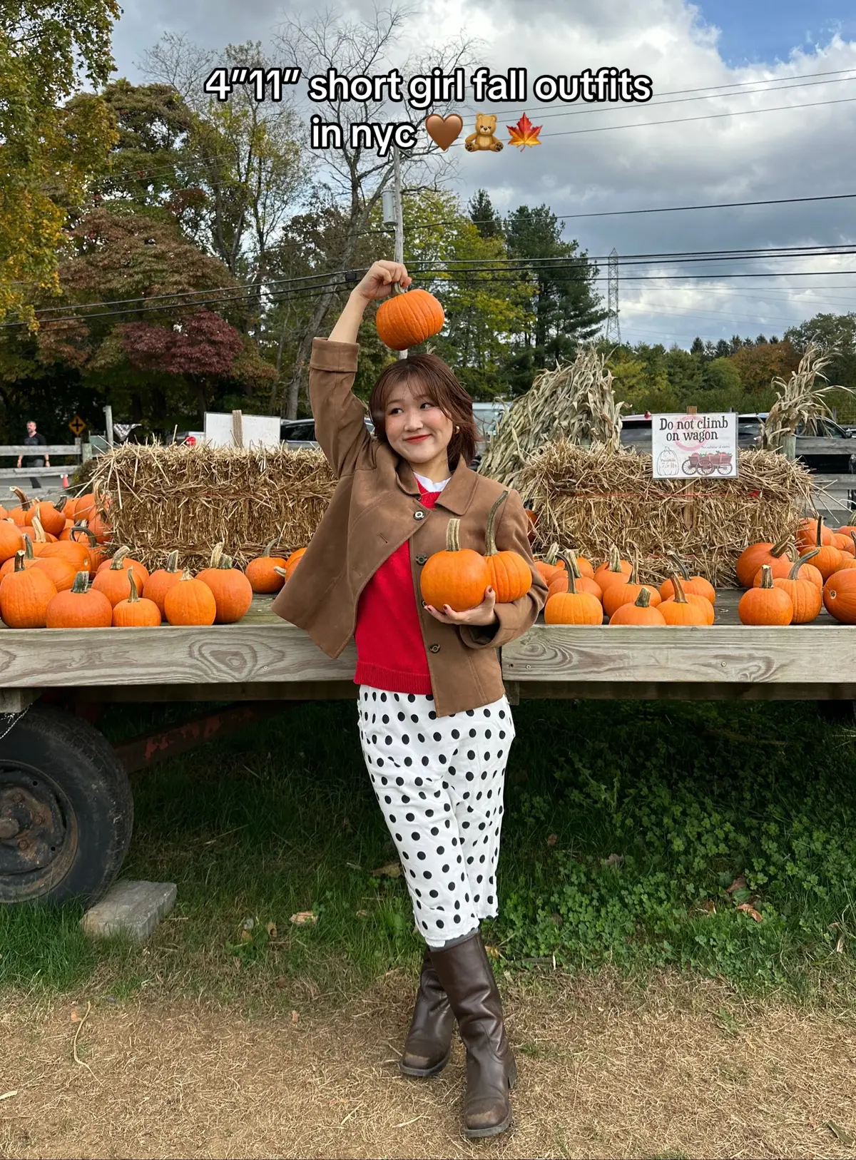4”11” short girl fall outfits in nyc 🤎🧸🍁 #falloutfits #nycoutfits #nycfashion #shortgirl #nyc 