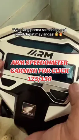 Pa level up ng dashboard gamit itong ARM Speedometer Garnish! 💯 Bagay na bagay sa Click 125/150- matibay, malinis, at may porma talaga! Pampaangas, hindi pang katanas 😂   Check mo na sa yellow basket boss!  #motorporma #creatorsearchinsights #papogibuild #motormodsph #motorpartsph 