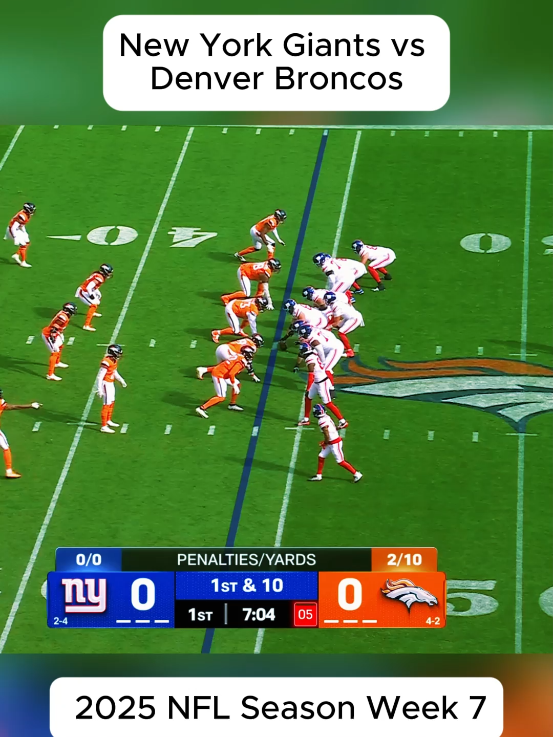 New York Giants vs Denver Broncos Game Highlights | 2025 NFL Season Week 7 #nfl #football #NFLPlayoffs #nflfootball #nfledit #vira #tik_tok #nfltiktok