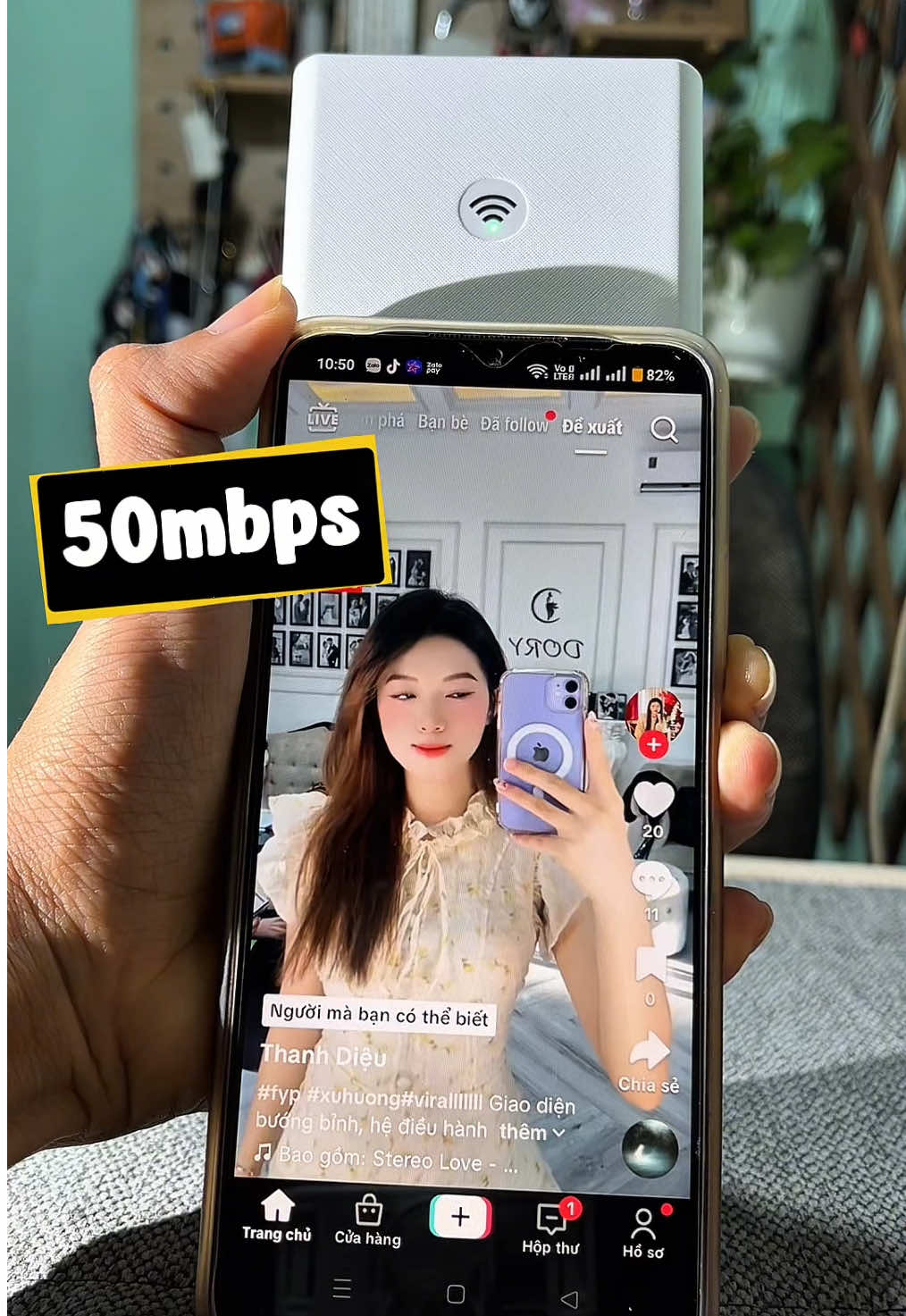 Sài Wifi chùa 7 ngày kết hợp sạc dự phòng với bộ phát wifi di động quá đa năng các bạn ơi #wifi #bophatwifi #wifididong #sacduphong #wifi6 