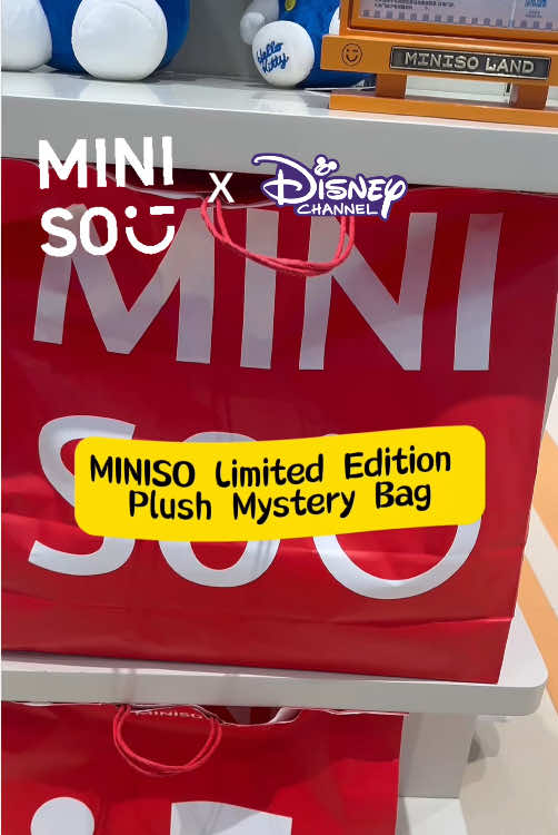 MinisoxDisney Limited Edition Plush Mystery Bag ‼️‼️😍😍besides spend $59 or more get a Snoopy keychain FREE 🥳🥳#fyp #gifts #miniso #box #Limited #plush 
