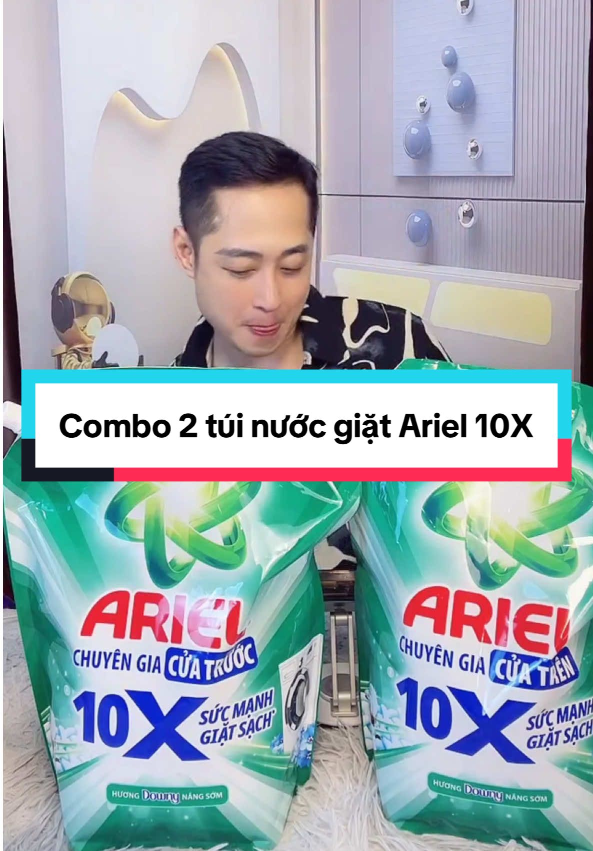 [Mua 1 tặng 1] Nước giặt siêu sạch 10X sức mạnh, Ariel loại màu xanh, loại mới #xuhuong #nuocgiatariel #ariel #ariel10x #nguyenmanhhung 
