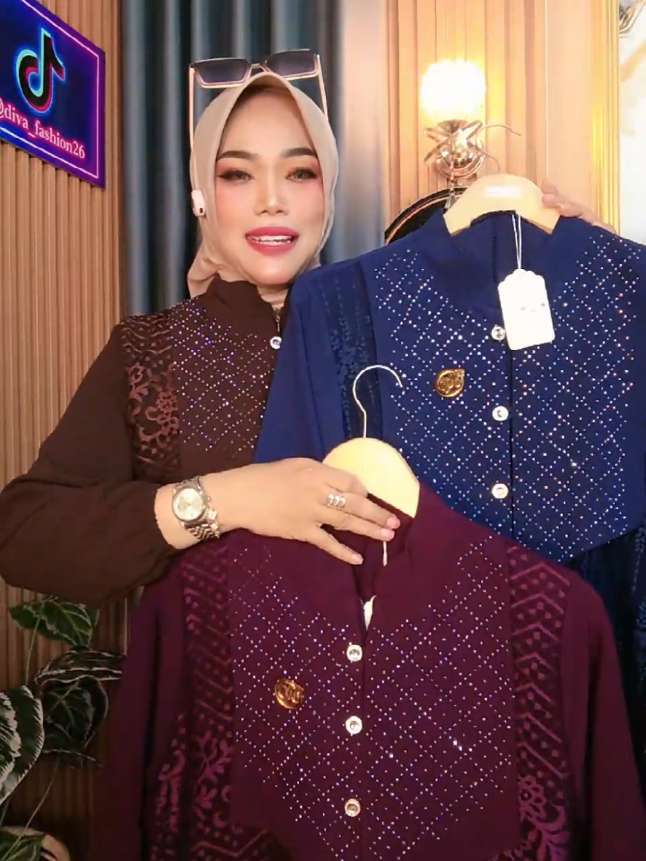 Gamis Samira cantik mewah #gamis #gamislebaran #bajulebaran #tiktoklive #livehighlights 