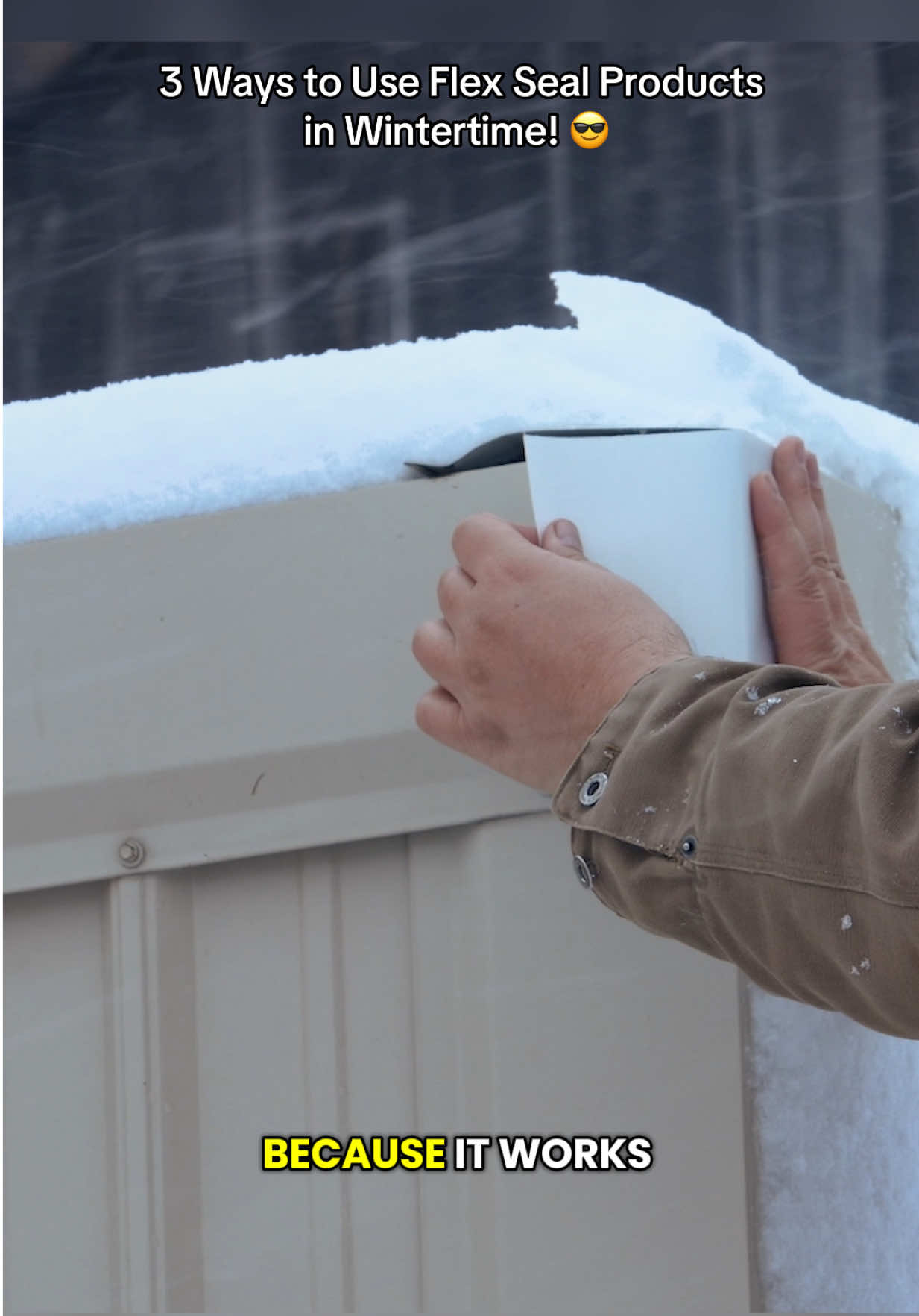 Winter’s coming in hot… ironic, right? #iykyk #flexseal #winter #winterprep 