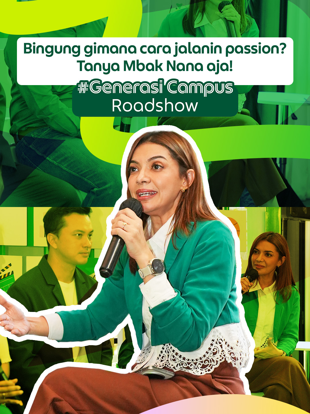 Pasti mau dong jadi salah satu penonton buat dengerin diskusi soal #PassionInAction bareng Mbak Nana? Ya dong? Masa nggak! Nah, kalo gitu gak usah pake mikir lagi, gaes. Mending langsung aja dateng #GenerasiCampus2025 selanjutnya pada  📌4 November 2025 di UNHAS, Makassar Catet tanggalnya, jangan sampe kelupaan. Ajak juga temen-temen kaleaaaan semua yaaa.. Daftar sekarang! 📝 narasi.tv/generasimakassar
