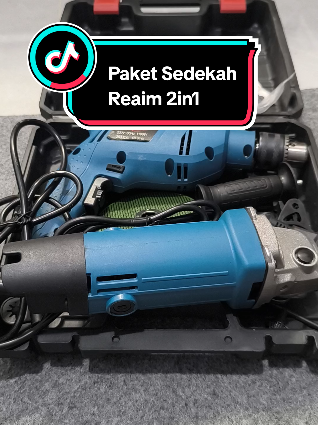 paket sedekah udah dapat gerinda dan bor #reaim #borlistrik #gerinda #2in1 #powertools 