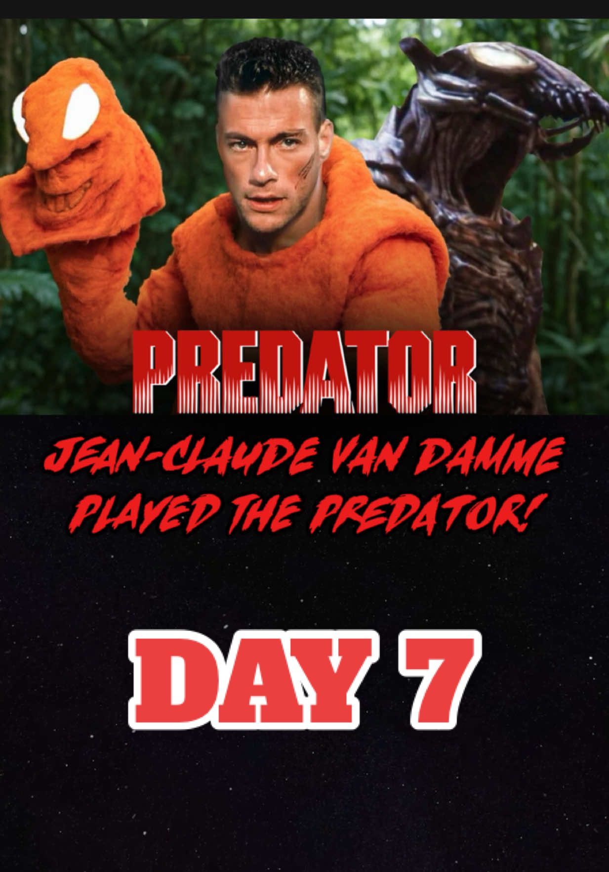 Jean-Claude Van Damme originally played the Predator and was fired! DAY 7 of making Predator-related videos everyday in hopes that Dan Trachtenberg, @20th Century Studios , or @Disney invite me to the PREDATOR BADLANDS movie premiere. #predatorbadlands #predatormovie #predator #jeanclaudevandamme #predatorbadlandspremiere