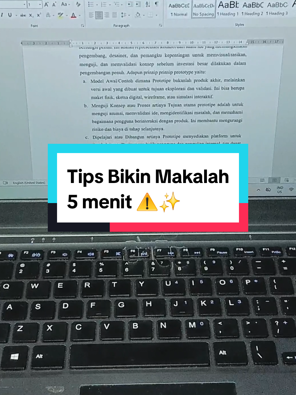Siapa bilang bikin makalah harus berminggu-minggu? KELAMAANNN, tonton video ini sampai habis, dengan trik ini makalah kalian bakalan langsung jadi dalam 5 menit, ga percaya? Yuk Cobainn!!!  #bugit #word #makalah #ai @karyatulis.ai 