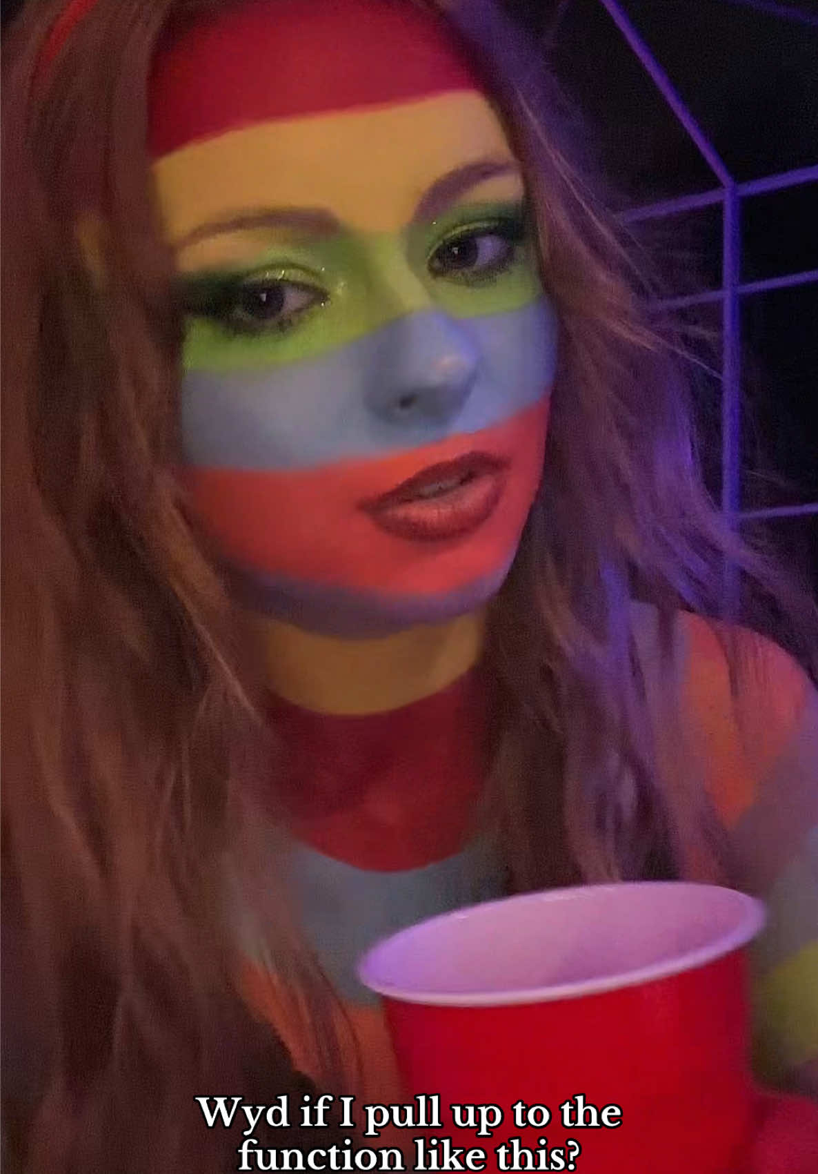 I’m just the life of the party what can I say 😝 #ABadCaseOfTheStripes #limabeans #makeup #halloweenmakeup ##fyp