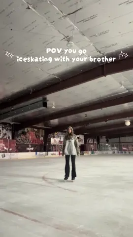 Warning do not try this at home. This is done by experienced professionals #CapCut #IceSkating #fyp #Siblings 
