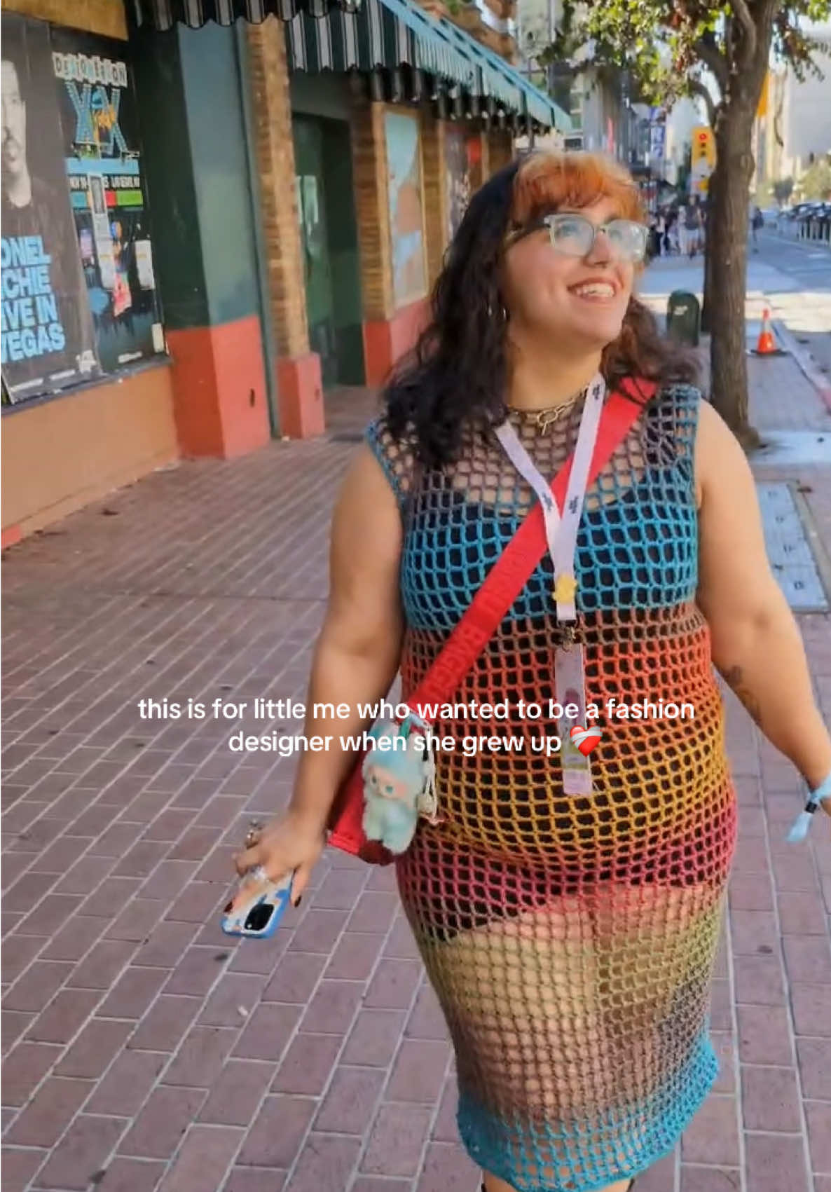 twitchcon weekend has been so so so lovely and I’m so grateful, but as a shy and anxious girly, I’ve been a bit too overwhelmed to think about making tiktoks. I have some footage and photos to share still, but for now I really wanna share my outfit from day 2, which I crocheted myself without a pattern 🥹 this is for the little 10 year old me who wanted to be a fashion designer so badly. #twitchcon #fitcheck #crochet 