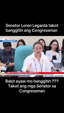 Dito natin mapapatunayan na takot ang Senator sa Congressman  Tinanong ni Sen. Loren Legarda sa pagdinig ukol sa panukalang 2026 budget ng DPWH kung ano ang “formula” na ginagawa ng ahensya sa paglalagay ng NEP (National Expenditure Program). “Kasi may isang probinsya, ayaw ko naman banggitin ‘no. Kilala ko rin ‘yung cong. Ang liit-liit ng probinsya, ang laki ng budget sa NEP,” sabi ni Sen. Legarda. Bahagi ng sagot ni Sec. Dizon, “To be quite frank, up until now…hanggang ngayon po hindi namin naiintindihan kung papaano in-allocate ‘yung 2026 budget. #dpwh #senator #congressman #budgethearing #fyp 
