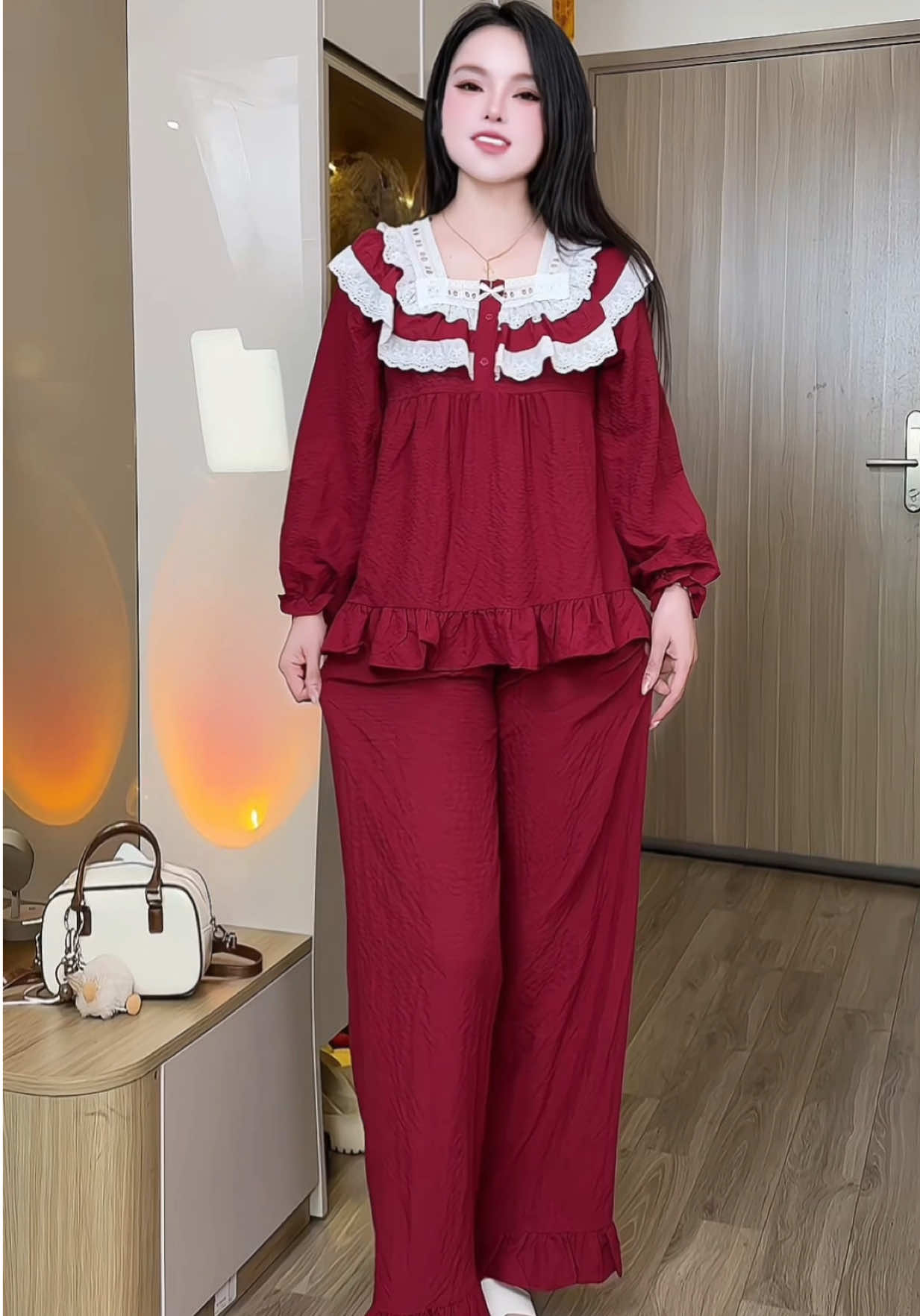 Bộ ngủ lụa babydoll phối cổ ren thiết kế sang xịn đẹp xỉu   #setbongu #setbonu #setboxinh #donguxinh #donguquyenru