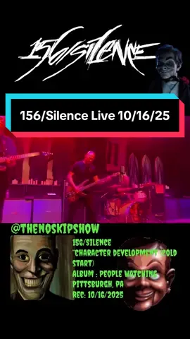 156/Silence - Character Development (Cold Start) Live Pittsburgh PA 10/16/25 Video by @ODJoker630  #156silence #metalcore #hardcoremusic #counterparts #concert 