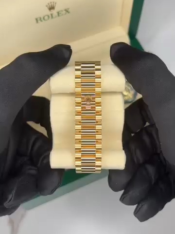 How cool is this 36mm luxury gold Day-Date watch with orange Carnelian diamond dial?⌚️🛍🛍#tiktokshop #Rolex