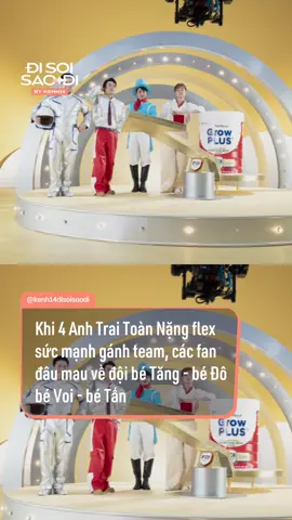 4 đội trưởng đã nhiệt huyết cỡ này!! Các mẹ còn đợi gì mà chưa chọn team yêu thích tại đường đua vẽ chuyện lớn của Nutifood GrowPLUS+ ngay thôi!! #NutifoodGrowPLUS #DonBayTangCan #Nangbatconvechuyenlon #NutifoodGrowPLUStangcan #TangDuyTan #DuongDomic #AnhTuVoi #VoTanPhat