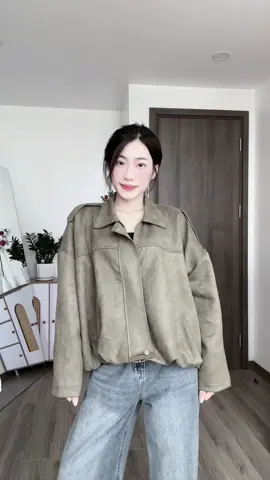 Áo khoác da lộn mà màu rêu lạ như này bây giờ tuôi mới có á, nhà @Miho  ra mắt toàn siu phẩm thu đông đẹp nhức nhối thuiiii #xuhuong #thaolendo #miho #aodalon #aokhoacnu 