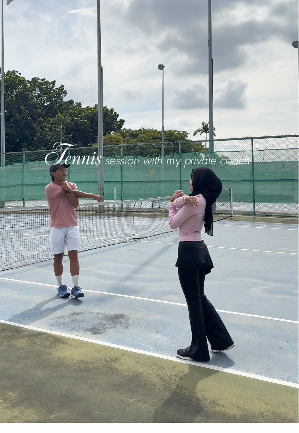 Sweaty, sore, but still slaying 🎾🔥 Thanks @N for making it fun!                             #fyp #tennis #foryoupage❤️❤️  