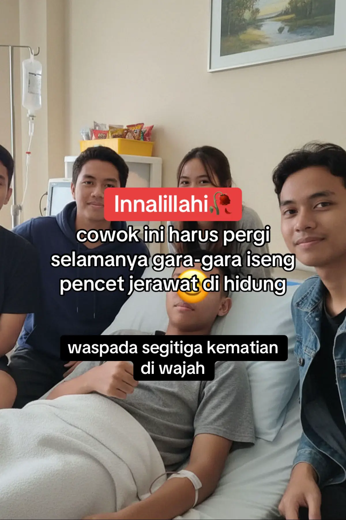 Gw baru tau kalo jerawat di hidung bisa bahaya banget. Temen gw ngalamin sendiri.. awalnya cuma jerawat kecil yang dia pikir sepele. Dipencet biar cepet ilang, eh malah infeksi. Besoknya dia demam, muka bengkak, terus langsung dibawa ke RS. Kata dokter, itu udah nyebar ke otak lewat pembuluh darah di sekitar hidung, area segitiga berbahaya, namanya trombosis sinus kavernosus. Jujur, gw kira itu cuma mitos internet, sampe gw liat sendiri temen gw berjuang di ruang ICU gara-gara jerawat yang dia pencet sendiri.