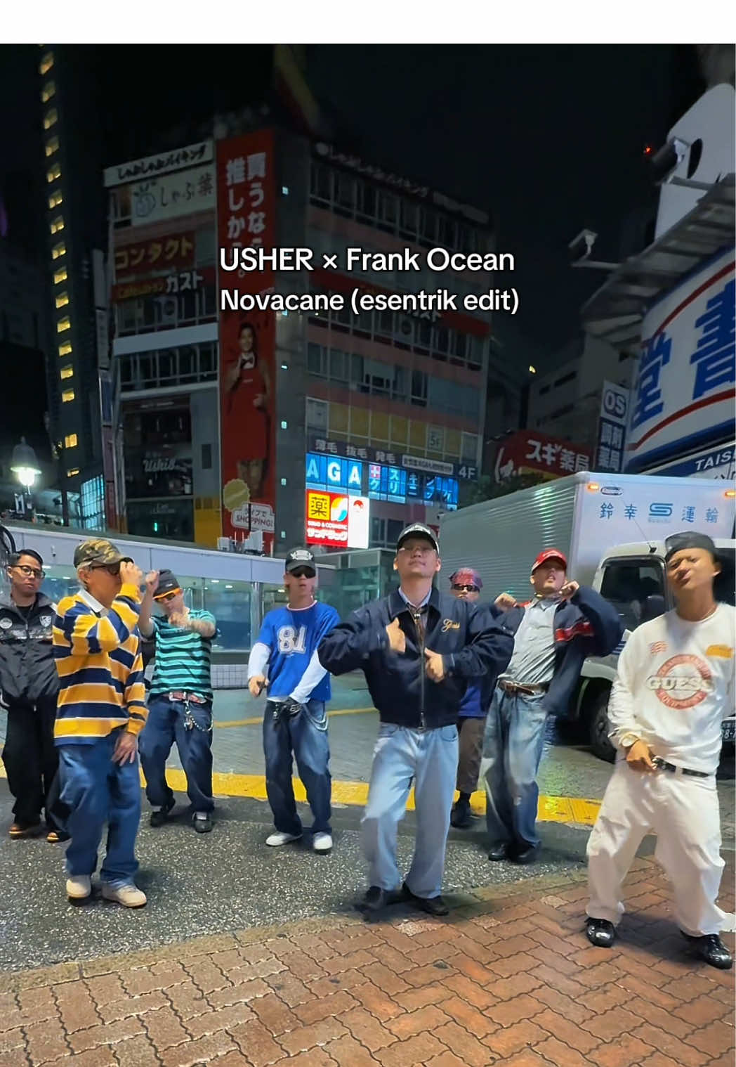 SHIBUYA NIGHT AT 5AM🌃🥦 This mashup got us high🤦🏽‍♂️🔥🔥🔥 #shibuya #guessjeans #frankocean #usher #fyp 