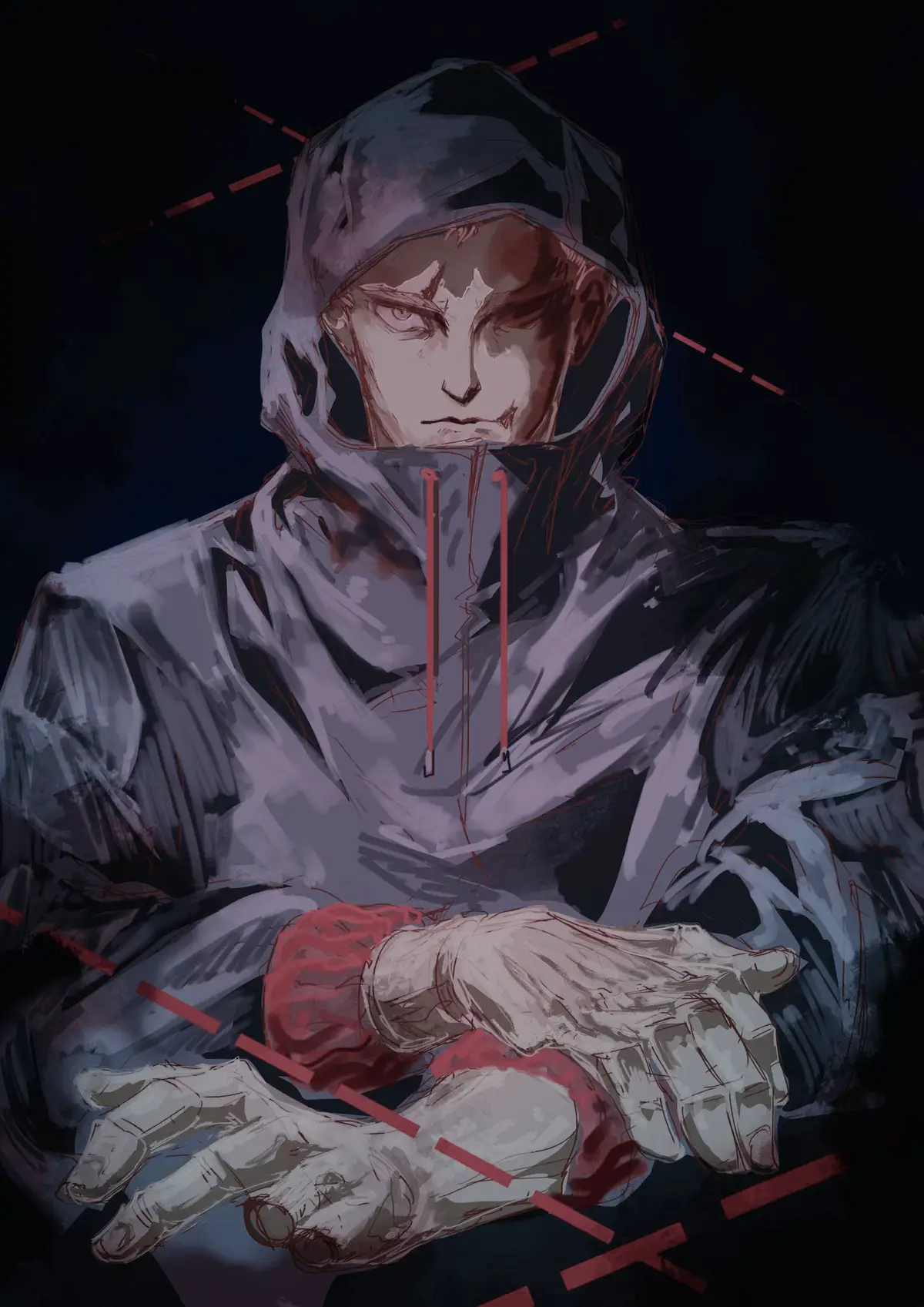 Artist: nitrovu #jujutsukaisen #yujiitadori #mahito 