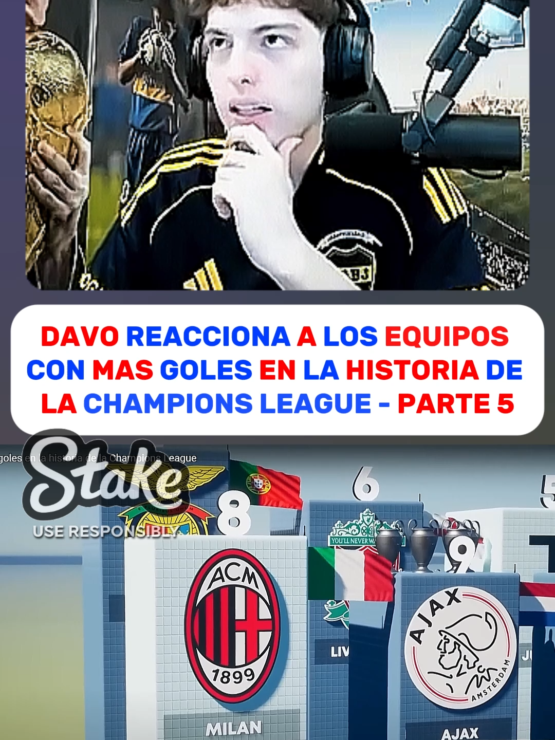 DAVO REACCIONA A LOS EQUIPOS CON MAS GOLES EN LA HISTORIA DE LA CHAMPIONS LEAGUE - PARTE 5 #davooxeneize #davo #championsleague #lacobra #lacobraclips #streamer #colombia #ecuador #peru #argentina #mexico #mexico🇲🇽 #argentina🇦🇷 #futbol #realmadrid #realmadridfc #barcelona #españa🇪🇸 #arsenal #machesterunited