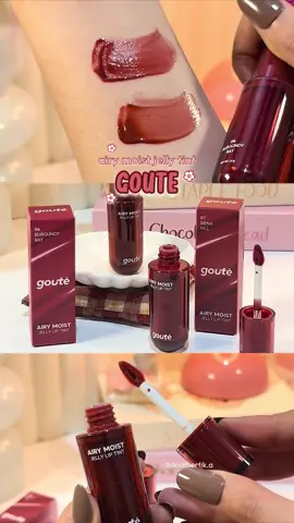 New launch! Ada yg baru dari @Goute nihhh!✨ Lip tint dengan finish glossy super ringan tapi stainya juara!💫❤️‍🔥 • • • #goute #gouteid #gouteliptint #gouteairymoistjellyliptint #jellyliptint 