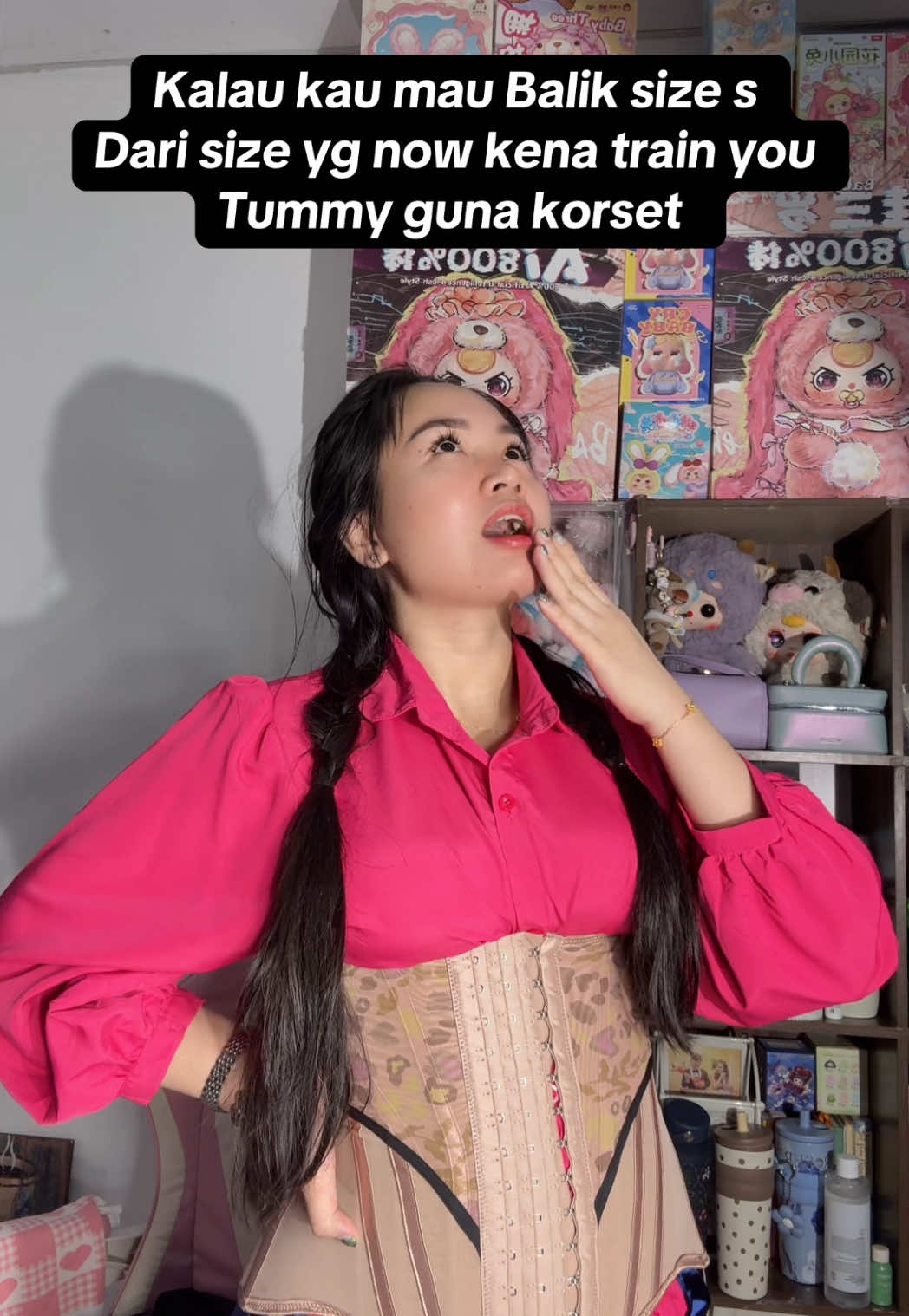 Sy punya goals December ni size s Korang masa ni sy pakai ni Korset untuk cover my mummy pouch oh so pakai dress melekat tu feel confident #korset #bengkung 