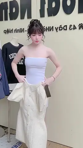 Váy Dạ Cổ Bẻ Đính Ngọc Vai Bồng Tiểu Thư #vaynu #vayda #vaytaybong #vaynuxinh #xuhuong 