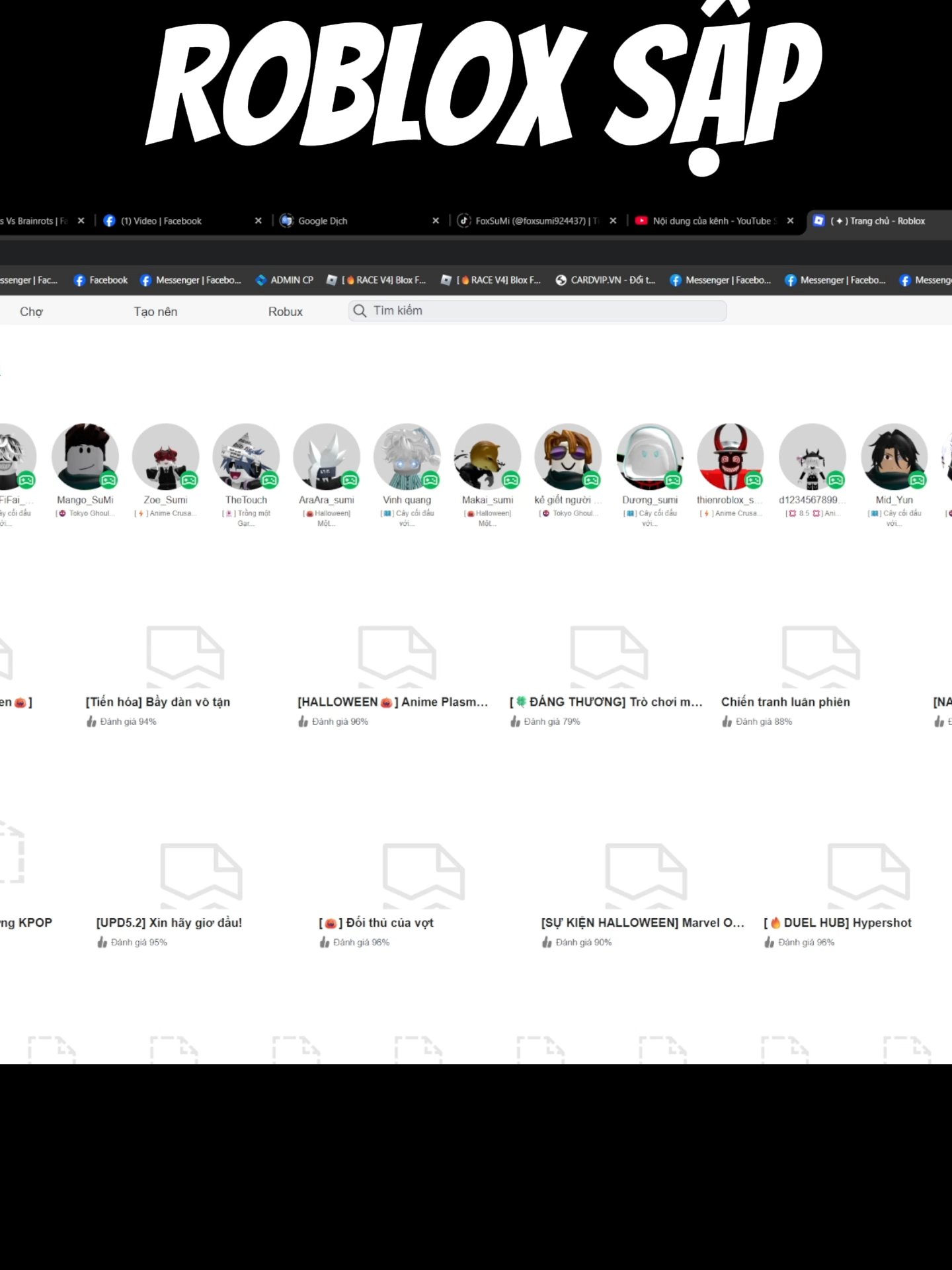 roblox Bị sập #roblox #robloxsap #bloxfruits #steelabrainrot