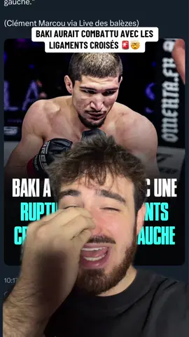 BAKI AURAIT COMBATTU AVEC LES LIGAMENTS CROISÉS 🚨🤯 #baysangurchamsoudinov #jordanzebo #mma #mmafighter 
