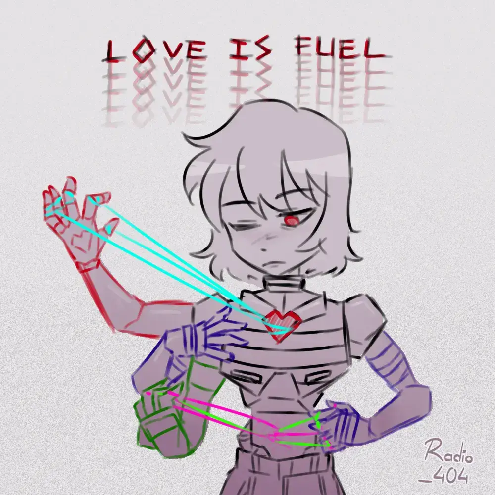 I liked the speedpaint but here's the (un)finished product :] I have plans to draw more of this au #undertale #ultrakill #undertaleau #indiecross #fanart