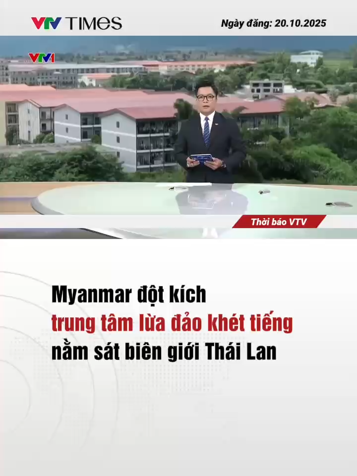 Chính quyền Myanmar đột kích một trong những trung tâm lừa đảo khét tiếng nhất nước này và thu giữ 30 bộ thiết bị thu tín hiệu của Starlink của tỷ phú Elon Musk. #vtvtimes #vtvonline #tiktoknews #tintuc #news #thoisu #myanmar #dotkich #trungtamluadao #khettieng #ganbiengioi #thailan