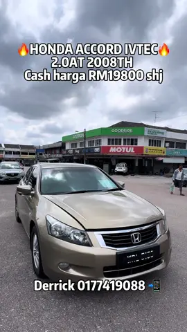 🚘HONDA ACCORD IVTEC 2.0AT 2008TH🚘 harga cash RM19800 sahaja. .  ☎️ Derrick 𝟬𝟭𝟳-𝟳𝟰𝟭 𝟵𝟬𝟴𝟴 ✅ https://wa.me/message/4Z4BS3YEHY4TL1 #Vlog #offer #kereta #tik_tok #keretacantik    