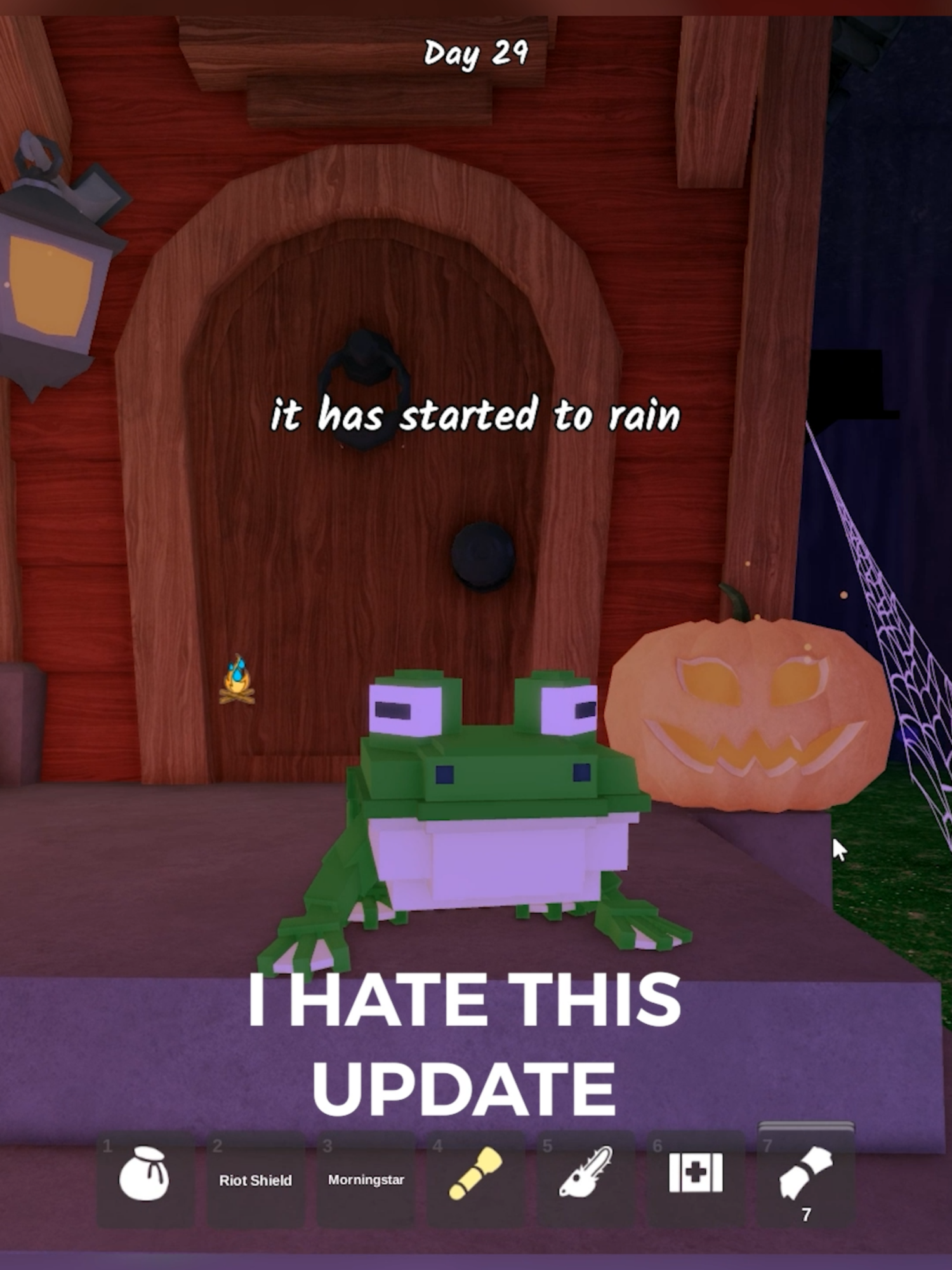 I hate the new trick or treat update.. #99nightsintheforest #99nightsintheforestroblox #fyp #robloxfyp #gaming #sphinx