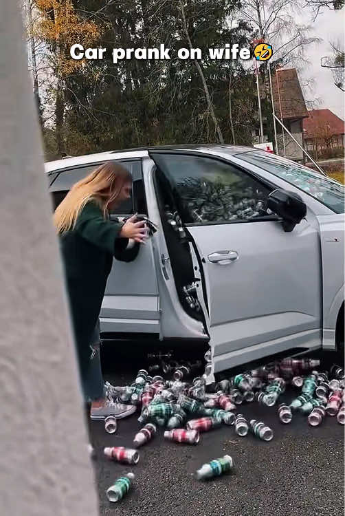 Car prank on wife🤣#prank #couple #funny #funnyvideo #foryou