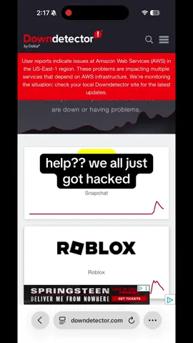 was scrolling and seen a live ab a person showing the downed servers and all of these servers in the screenrecording got hacked or are coincidently down at the same time. #hacked #serversdown #hackedserver #fyp 