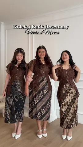 Koleksi rosemary batik mahogany? Kalian team motif batik yang mana nih? *maksudnya mahogany* - #dressgereja #dressnatal #kebayabatik #dresskondangan #dressbatik 
