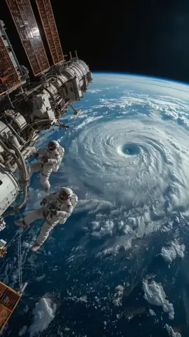 On-orbit maintenance during a spacewalk. This hyper-realistic scene captures two astronauts conducting repairs outside the International Space Station, 250 miles above the Earth's surfacee. #Spacewalk#InternationalSpaceStation #Microgravity #SciFi #TechnologyAI Generated